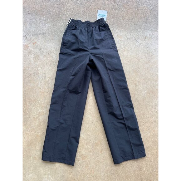 Vintage Athletic Works Mens Black Snap Track Pants Size S G3 - Picture 2 of 6
